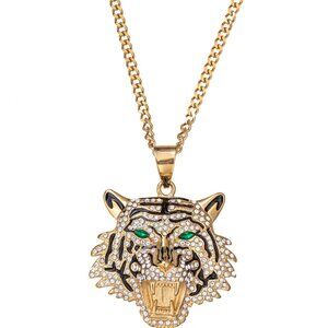 Tiger Head Pendant Necklace